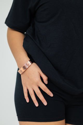 OM Magnetic Copper Bracelet (Hamsa and Om symbol engraved)